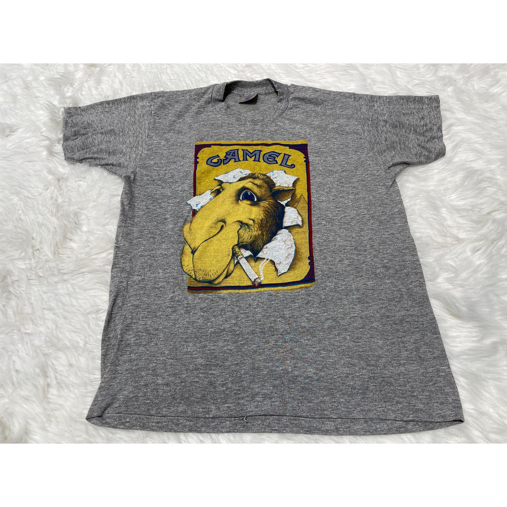 VTG Joe Camel Cigarettes 80's Graphic Shirt Sz XL Sneakers Single Stitch Vintage